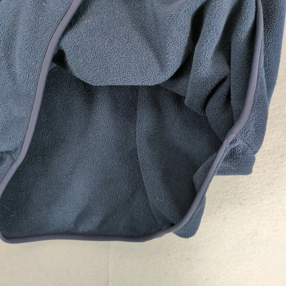 Nautica Blue Fleece Jacket Mens L 1/4 Zip Pullover Red Embroidered Logo‎ Coastal